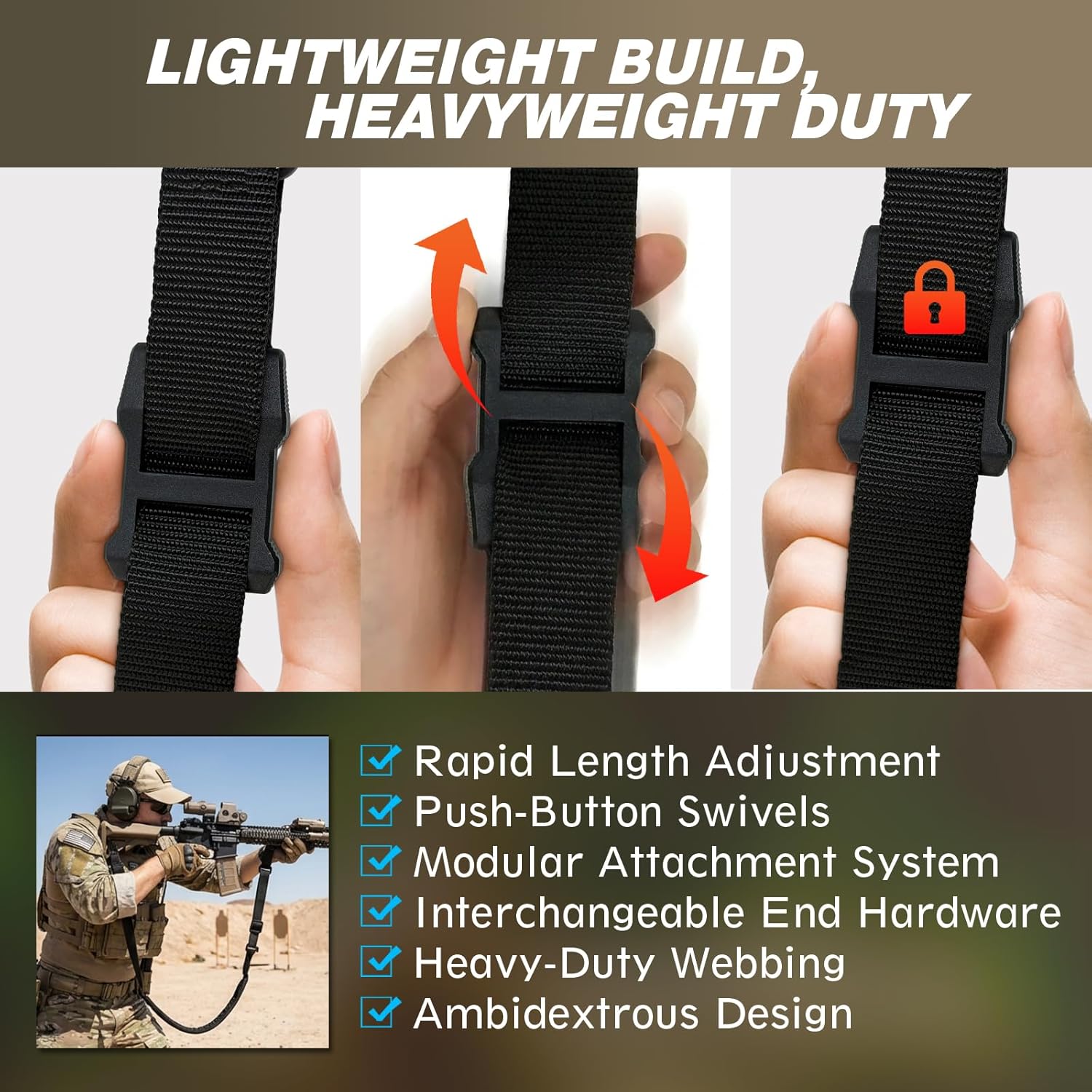 2 point rifle sling with qd swivels, padded quick adjust strap, heavy duty adjustable shooting sling with 350 lbs steel mounts for hunting & outdoor, black 2 point rifle sling with qd swivels, padded quick adjust strap, heavy duty adjustable shooting sling with 350 lbs steel mounts for hunting & outdoor, black