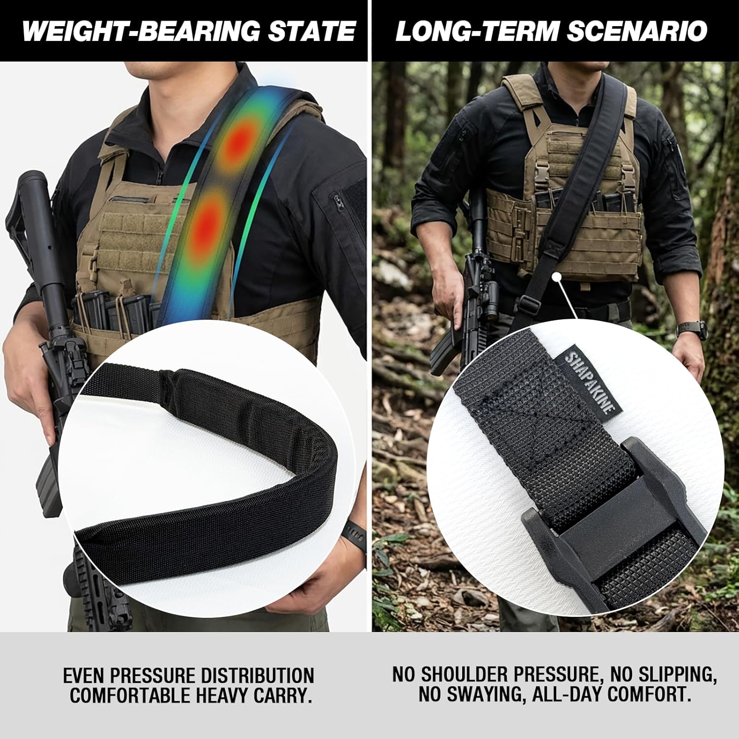 2 point rifle sling with qd swivels, padded quick adjust strap, heavy duty adjustable shooting sling with 350 lbs steel mounts for hunting & outdoor, black 2 point rifle sling with qd swivels, padded quick adjust strap, heavy duty adjustable shooting sling with 350 lbs steel mounts for hunting & outdoor, black