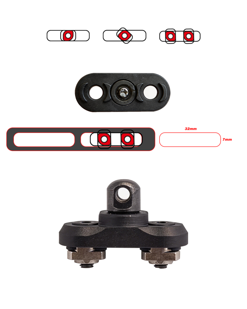 Shapakine QD Quick Detach Mount Base qd quick detach mount base heavy duty aluminum attachment point for outdoor sports & gear