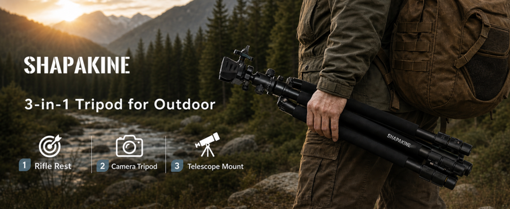 shapakine heavy duty hunting rifle tripod shooting rest